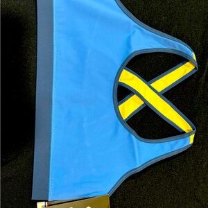 Super Comfy 4 Lap Sport Bra Size Medium - Blue and Yellow